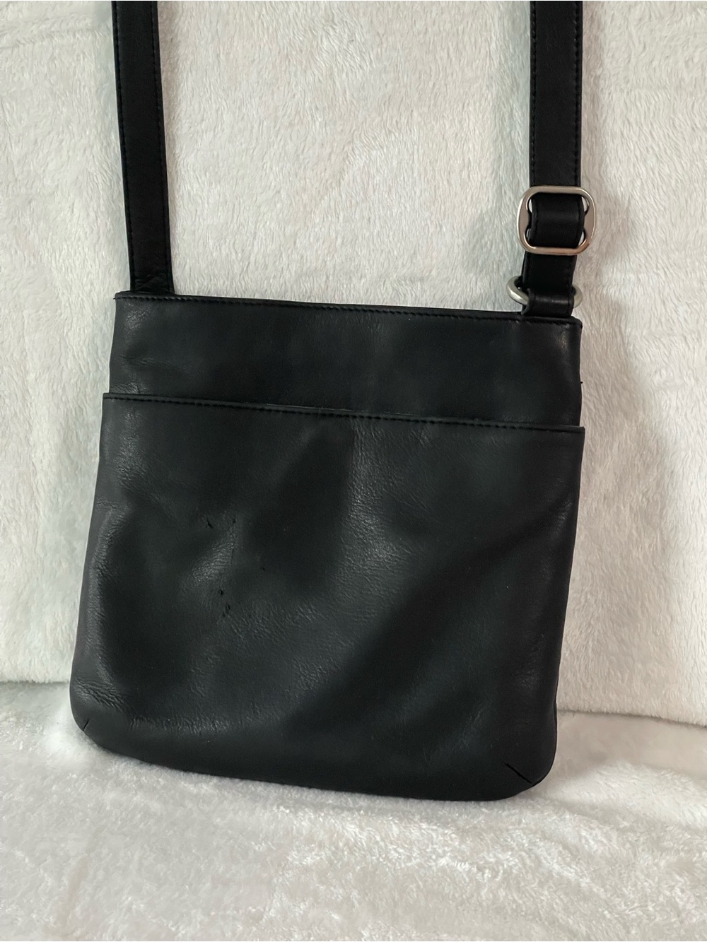 Osgoode Marley Brooke Triple Zip Black leather compact crossbody bag - Picture 2 of 11